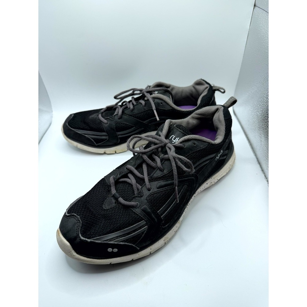 Ryka Stance SMT Womens 11 Sneakers Black Mesh‎ Low Top Lace Up Fitness Shoes